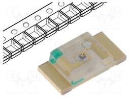 LED; SMD; 1206; yellow; 50÷150mcd; 3.2x1.6x0.75mm; 120°; 2÷2.5V