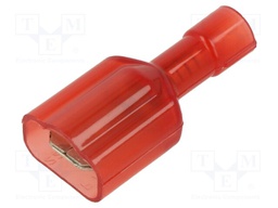 MALE DISCONNECT, 6.35MM, 18AWG, RED