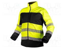 Soft-shell jacket; Size: XXL; yellow-black; VISIBILTY; 275g/m2