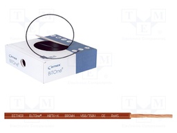 Wire; BiTOne; stranded; Cu; 1.5mm2; brown; PVC; 450/750V; 100m