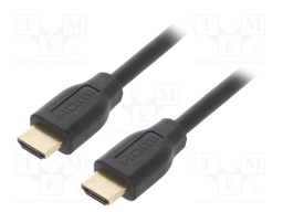 Cable; HDCP,HDMI 2.0; HDMI plug,both sides; 1m; black