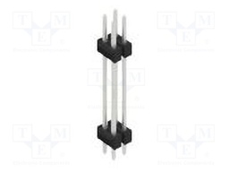 Connector: pin strips; pin header; male; PIN: 4; 2.54mm; THT; 2x2