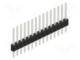 Connector: pin strips; pin header; male; PIN: 15; 1.27mm; THT; 1x15