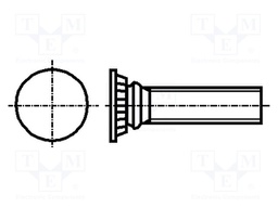 Screw; steel; BN 3332; Thread: M6; Features: push-on; M6x12