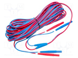 Test lead; 10A; banana plug x2-banana plug x2; insulated; 1pcs.