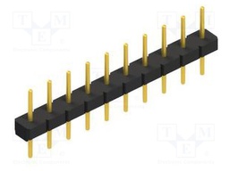 Connector: pin strips; pin header; male; PIN: 10; 2.54mm; THT; 1x10