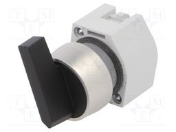 Switch: rotary; Stabl.pos: 1; 22mm; black; Illumin: none; IP65; Pos: 2