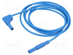 Test lead; 16A; banana plug 4mm,angular banana plug 4mm; Len: 2m