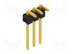 Connector: pin strips; pin header; male; PIN: 3; 2.54mm; THT; 1x3