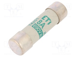 Fuse: fuse; aM; 8A; 690VAC; cylindrical,industrial; 14x51mm