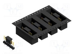 Connector: pin strips; pin header; male; PIN: 8; 2.54mm; SMT; 1x8