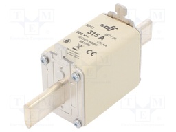 Fuse: fuse; gG; 315A; 500VAC; 80VDC; ceramic; NH1