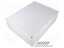 Enclosure: multipurpose; X: 232mm; Y: 302mm; Z: 90mm; TG PC; grey