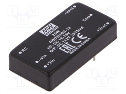 Converter: DC/DC; 20W; Uin: 18÷75V; Uout: 12VDC; Uout2: -12VDC; 35g