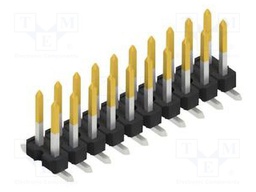 Connector: pin strips; pin header; male; PIN: 20; 2.54mm; SMT; 2x10