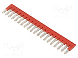 Comb bridge; ways: 20; red; Width: 6mm; UL94V-0