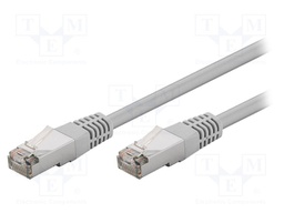 Patch cord; F/UTP; 5e; stranded; CCA; PVC; grey; 10m; 26AWG