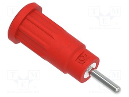 Connector: 2mm banana; socket; red; plug pin 2mmx9mm; insulated