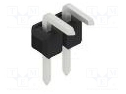 Connector: pin strips; pin header; male; PIN: 2; 2.54mm; THT; 1x2