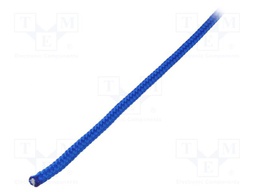 Rope; polypropylene; Ørope: 6mm; L: 100m; with a core; blue