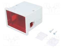 Enclosure: panel; X: 72mm; Y: 72mm; Z: 55mm; ABS; grey; screwed