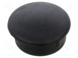 Accessories: stopper; H: 4mm; push-in; Flange dia: 12mm; black; LDPE