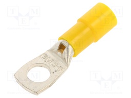 Tip: ring tube; M10; Ø: 10.5mm; 25mm2; crimped; for cable; insulated
