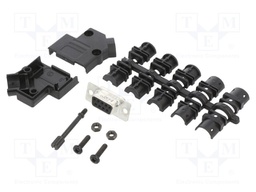 D-Sub; PIN: 9; female; unshielded; angled 45°; soldering; for cable