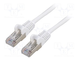 Patch cord; SF/UTP; 5e; stranded; CCA; PVC; white; 10m; 26AWG