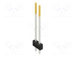 Connector: pin strips; pin header; male; PIN: 2; 2.54mm; THT; 2x1