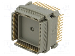 Test clip; PLCC; PIN: 84; grey; Overall len: 34.29mm; gold-plated