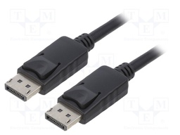 Cable; DisplayPort 1.2; DisplayPort plug,both sides; 1.5m; black