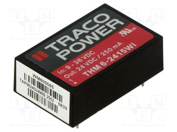 Converter: DC/DC; 6W; Uin: 9÷36V; 24VDC; Iout: 250mA; DIP24; 14g