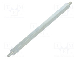 Screwed spacer sleeve; 85mm; Ext.thread: M3; hexagonal; steel