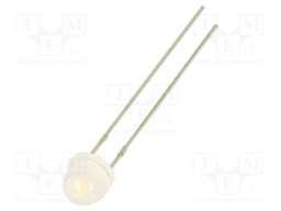 LED; white warm; 4.8mm; 1560mcd; 140°; Front: convex; 2.9VDC; round