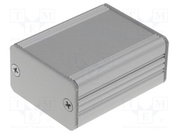 Enclosure: with panel; AKG; X: 41mm; Y: 50mm; Z: 24mm; aluminium; grey