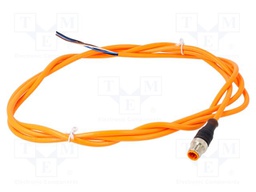 Cable: for sensors/automation; M12; PIN: 4; straight; 2m; plug; 4A