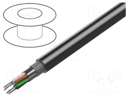 Wire; 6x24AWG; RS232,RS423; stranded; Cu; Insulation: PVC; chrome