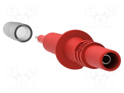 Measuring tip; 1A; red; Tip diameter: 0.75mm; Socket size: 2mm
