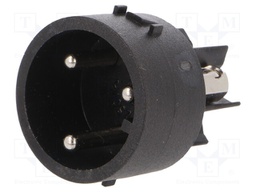 Connector: circular; male; PIN: 3; 10A; 250V; 1mm2