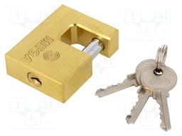 Padlock; Application: gates,cabinets,sheds; hardened shaft; 50mm