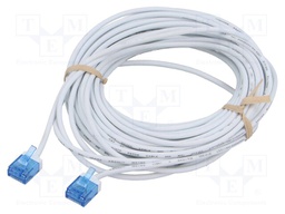 Patch cord; U/UTP; 6a; stranded; Cu; LSZH; white; 10m; 32AWG