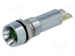 Indicator: LED; recessed; 24VDC; Cutout: Ø8.4mm; IP67; connectors