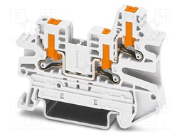 Splice terminal: rail; PTV; 24A; 800V; push-in; PA; L: 45.7mm; H: 60mm