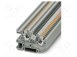 Splice terminal: rail; PA; L: 42.5mm; terminals: 2; W: 6.2mm; H: 66mm