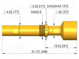 Test needle; screw-in