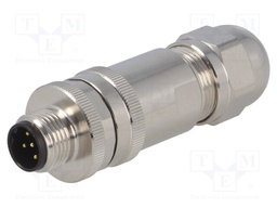 Plug; M12; PIN: 5; male; B code-Profibus; for cable; screw terminal