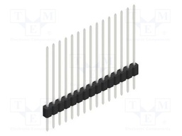 Connector: pin strips; pin header; male; PIN: 15; 1.27mm; THT; 1x15