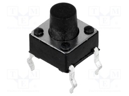 Microswitch TACT; SPST-NO; Pos: 2; 0.05A/12VDC; THT; none; 2.5N