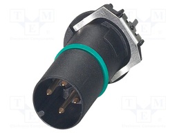 Connector: M12; contact insert; PIN: 4; 250V; straight; THR; A code